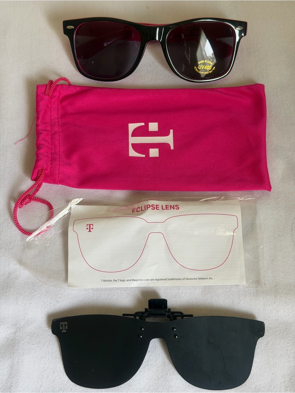 Official T-Mobile Solar Eclipse Sunglasses 2024 - ISO Certified - Magenta